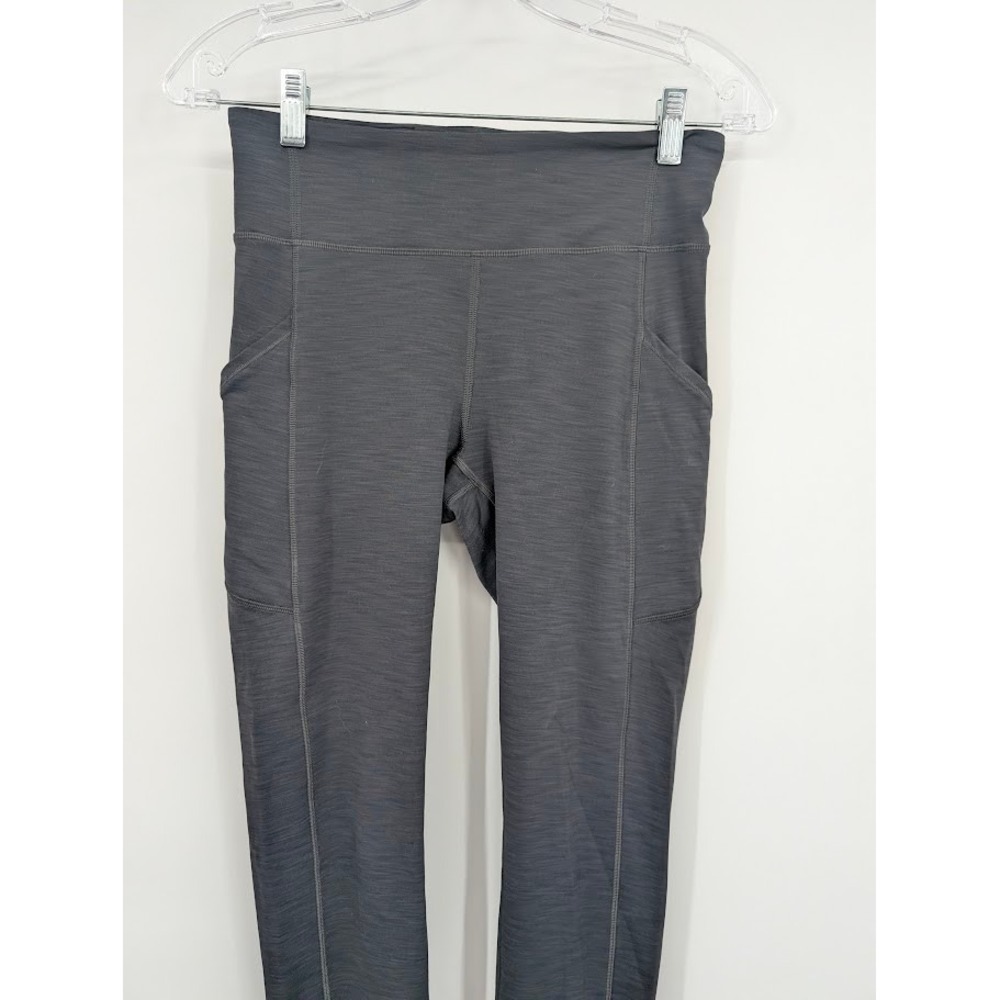Women's Lululemon Invigorate High-Rise Tight leggings 25" gray Pockets Sz 6